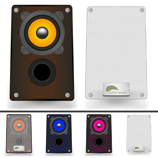 Vector set of speaker for your design. Music illustration — Stock Vector