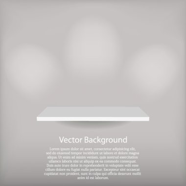 Vector empty shelf for your design clipart