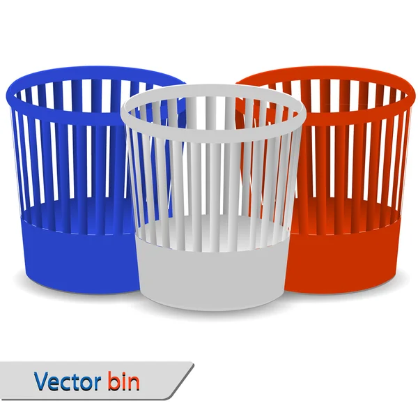 Set van bin voor uw ontwerp. vectorillustratie — Stockvector