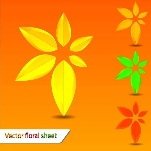 Векторный цветочный лист для вашего дизайна — стоковый вектор