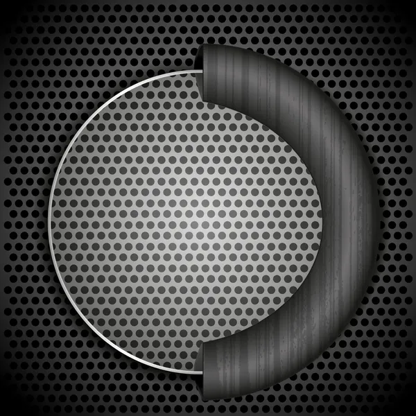 Vector cirkel glas op een metalen plaat voor uw ontwerp — Stockvector