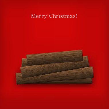 Vector Christmas firewood for your design clipart