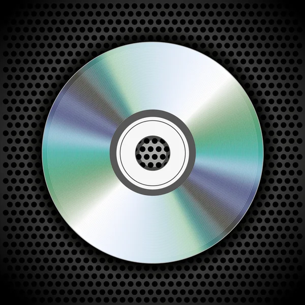 Векторный компакт-диск на металлической пластине для вашего дизайна — стоковый вектор