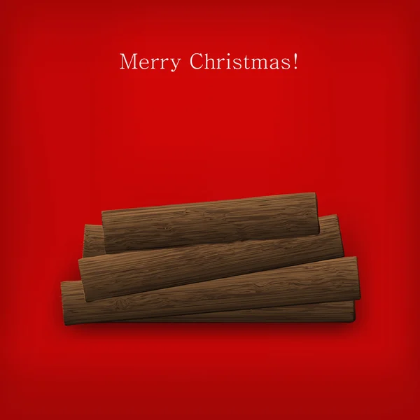 Vektorové Vánoce dřevo pro váš návrh — Stockový vektor