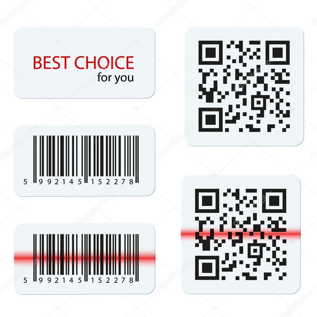 Vector barcode and qr code for your design