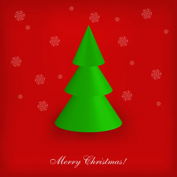 Albero di Natale geometrico per il vostro disegno. Illustrazione vettoriale — Vettoriale Stock