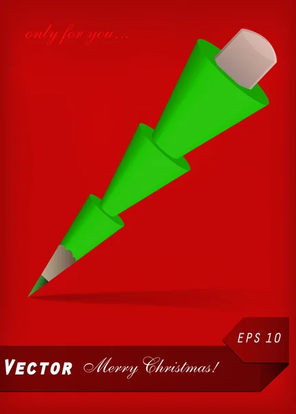 Креативный рождественский карандаш для вашего дизайна. Лучший выбор — стоковый вектор