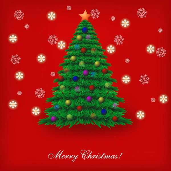 Christmas tree. Vector illustration. Best choice — Stock Vector