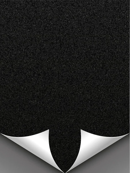 Μαύρο ακατέργαστων χαρτί, με Δίπλωση σελίδα. εικονογράφηση φορέας. καλύτερη επιλογή — Διανυσματικό Αρχείο