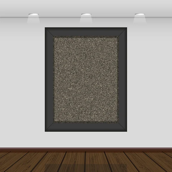 Galerie intérieure vectorielle avec espace pour votre photo ou photo — Image vectorielle
