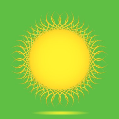 Vector sun background with place for your text. Only for your design clipart