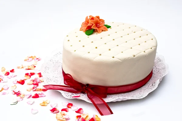 Festive marzipan cake — Stok Foto