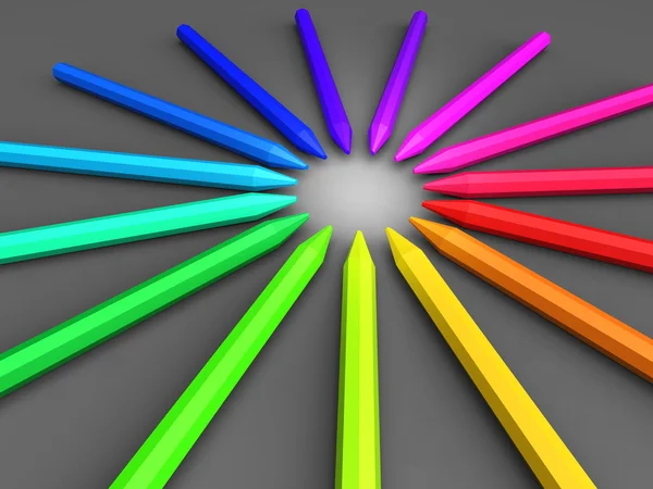 Rainbow pennor — Stockfoto