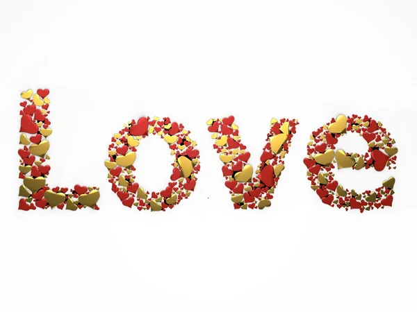 Älska glitter hjärtformade — Stockfoto