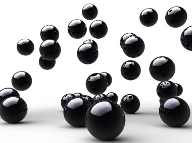 Jump black balls clipart