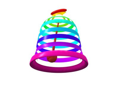 Multicolored Easter bells clipart