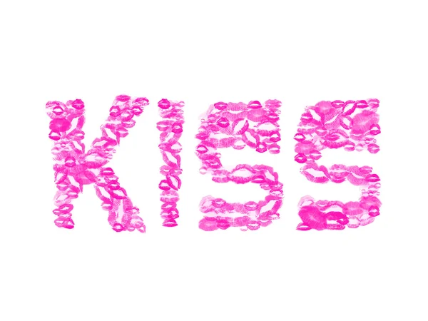 Поцілунок губами друк — стокове фото
