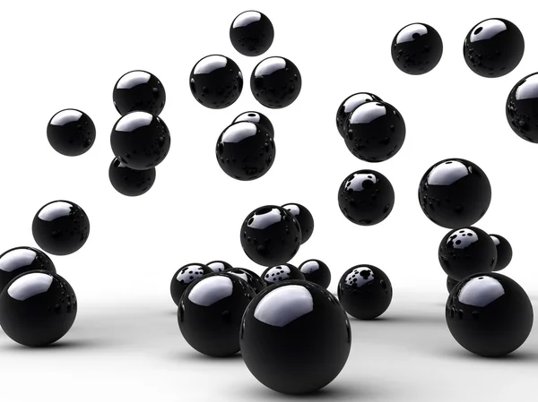 Siyah toplar atlama — Stok fotoğraf