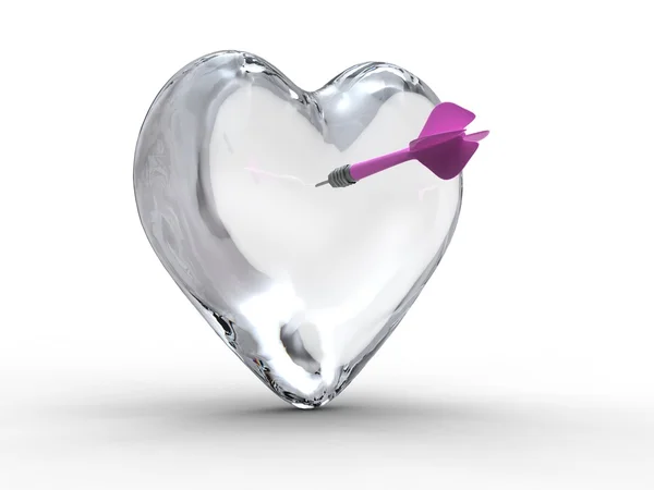 Crystal heart — Stock Photo, Image