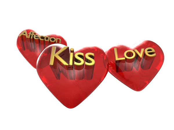 Sevgi ve aşk öpücüğü — Stok fotoğraf