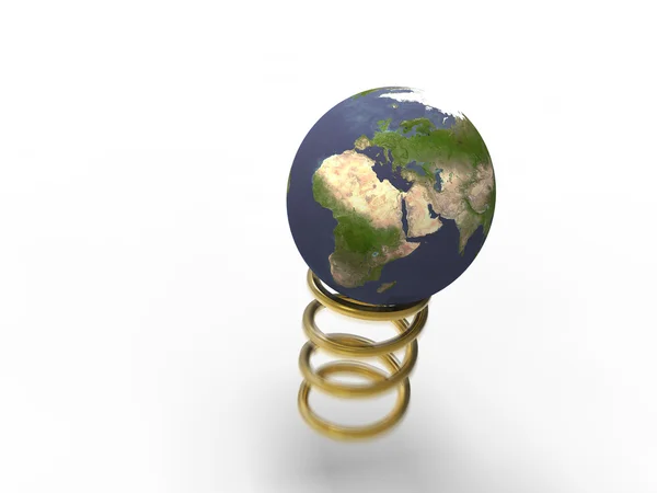 Lente gouden planeet aarde — Stockfoto
