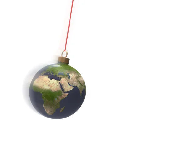 Vánoční koule země — Stock fotografie