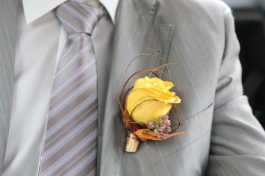 Boutonniere groom clipart