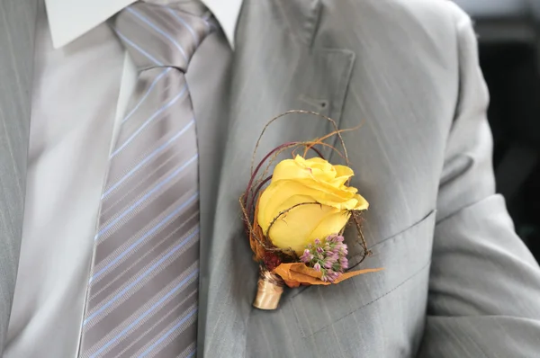 Boutonniere groom — Stock Photo, Image