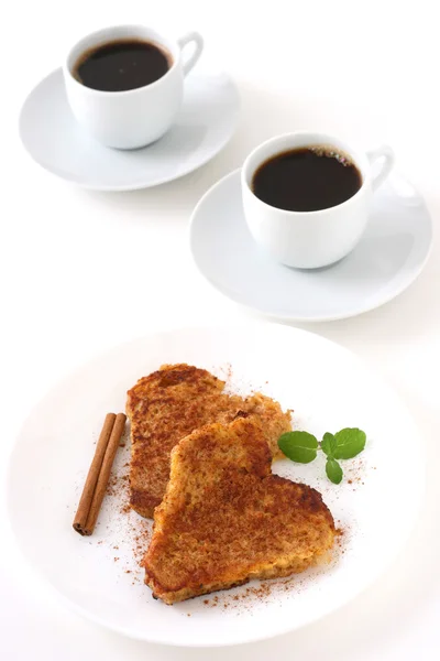 Toasty s kávou — Stock fotografie