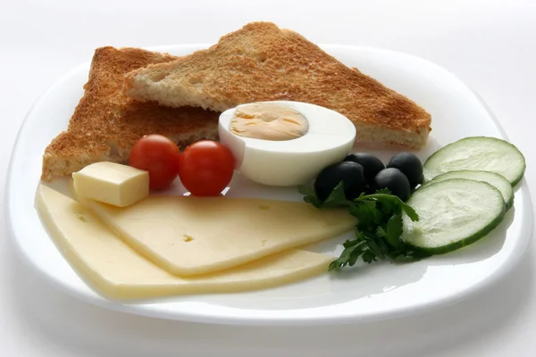 Frühstück auf einem Teller — Stockfoto