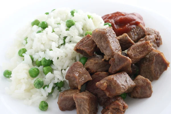 쌀과 쇠고기 — 스톡 사진