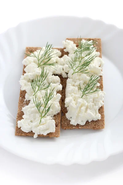 Süzme peynirli tost — Stok fotoğraf