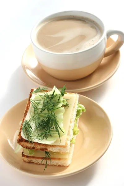 Toast with a cup of coffee — Stock Photo, Image