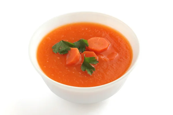 Zupa marchewkowa — Zdjęcie stockowe