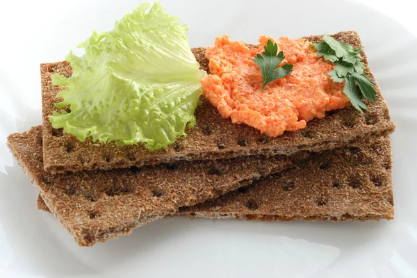 Toasts mit Kaviar — Stockfoto