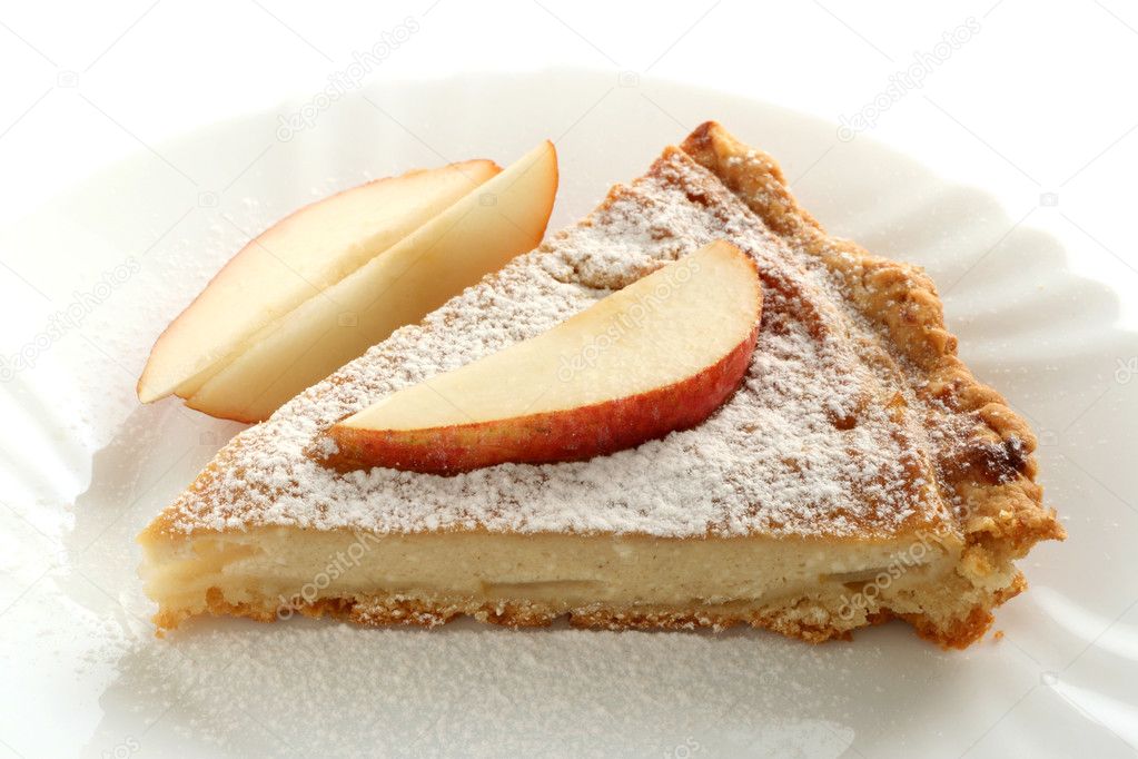 Pear pie on a plate