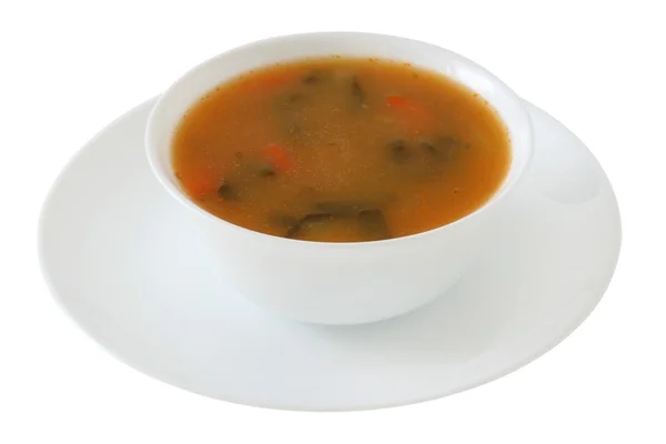 그릇에 시금치 수프 — 스톡 사진
