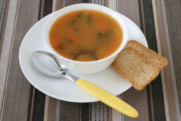 Spinach sup dalam mangkuk — Stok Foto