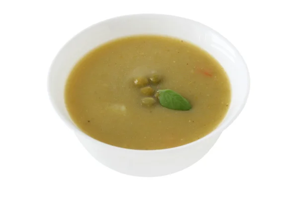 白碗里的豌豆汤 — 图库照片