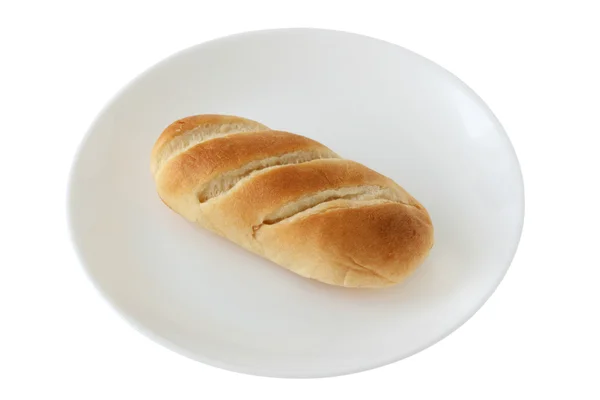 Brot auf dem Teller — Stockfoto