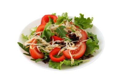 Salad on plate clipart