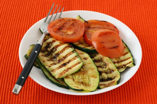 Grilled vegetables on plate — Stock Photo, Image