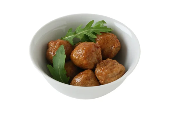 Meatballs in bowl — Stock Photo, Image