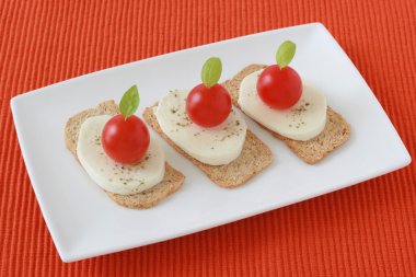 tost peynir mozzarella ve domates ile