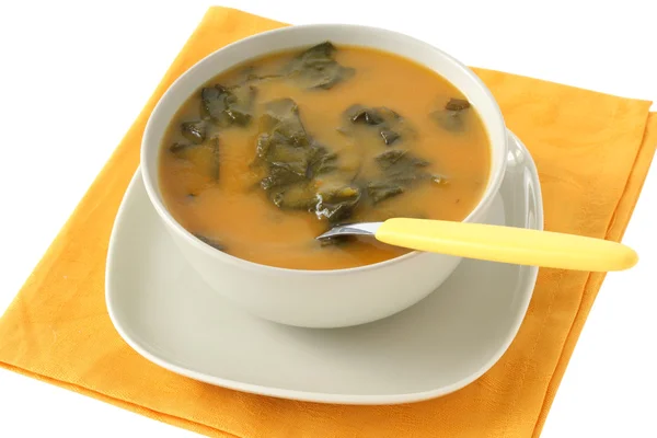Шпинатный суп — стоковое фото