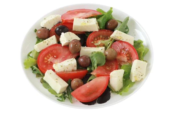 Salade met kaas en olijven — Stockfoto