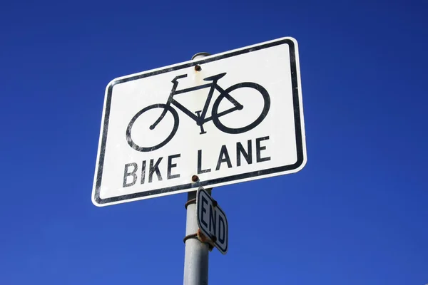 Stock image End Bike Lane