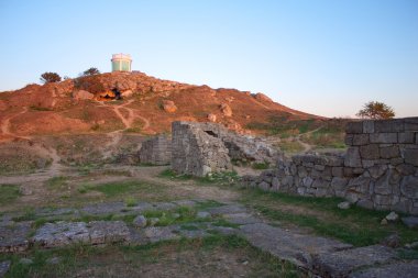 Ruins of ancient Pantikapey in Kerch; Crimea; Ukraine clipart