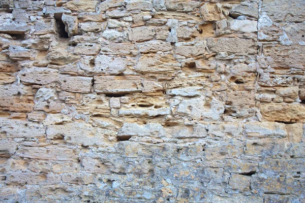 Стіна, побудована з кам'яної цегли, текстурний фон — стокове фото