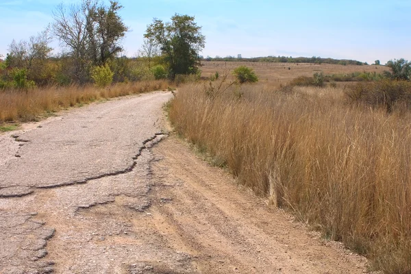 stock image Cracked rural road